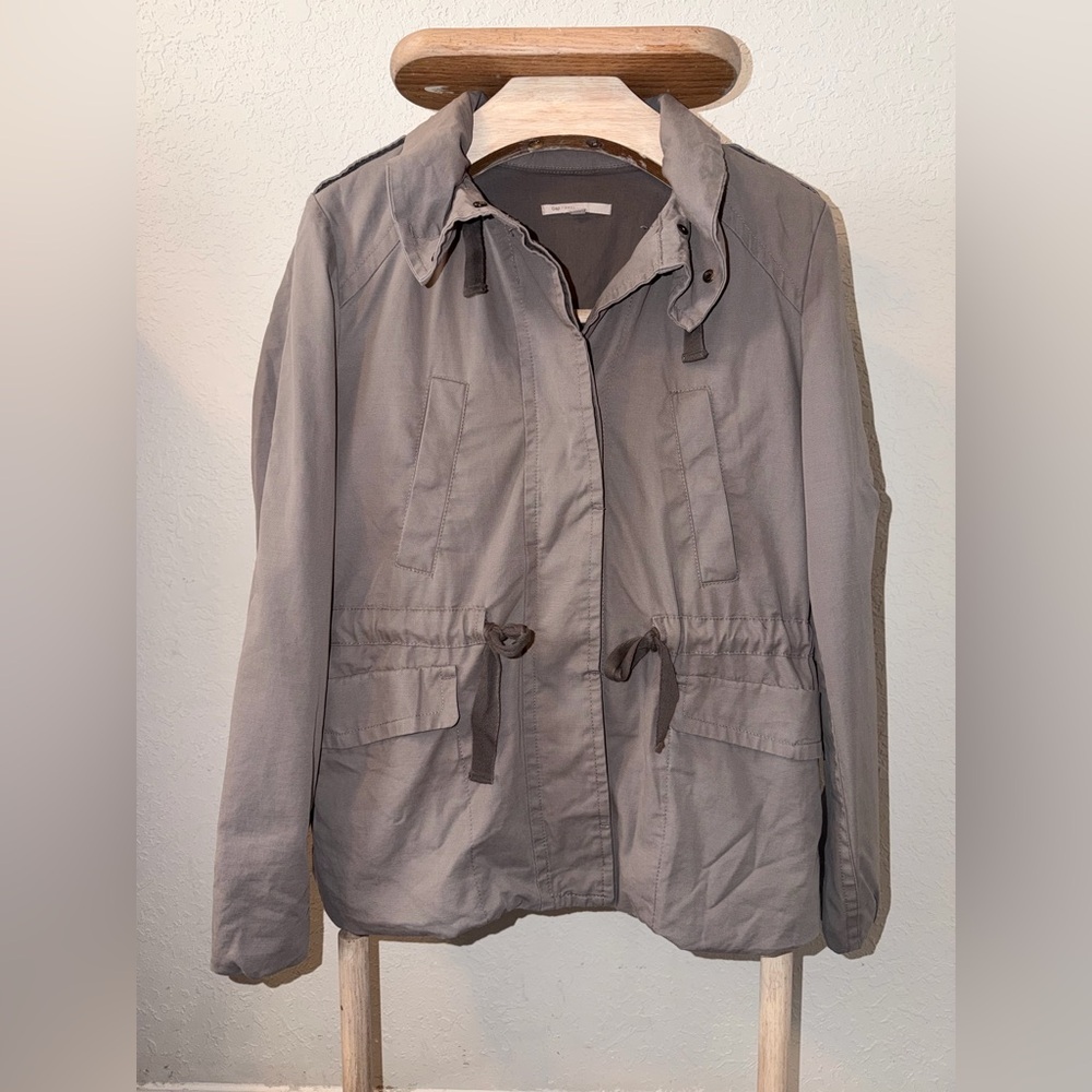 Gap Women's 2011 Utility Anorak Jacket Pearl Gray Size small 100%cotton—F